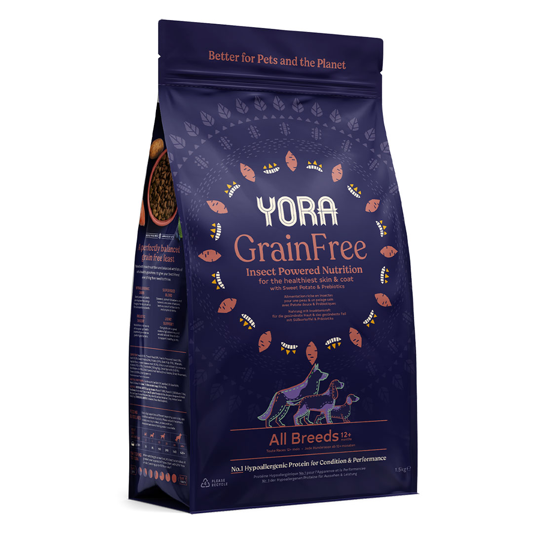 YORA granule z hmyzu GrainFree Adult All Breeds 3kg (2x1,5kg)