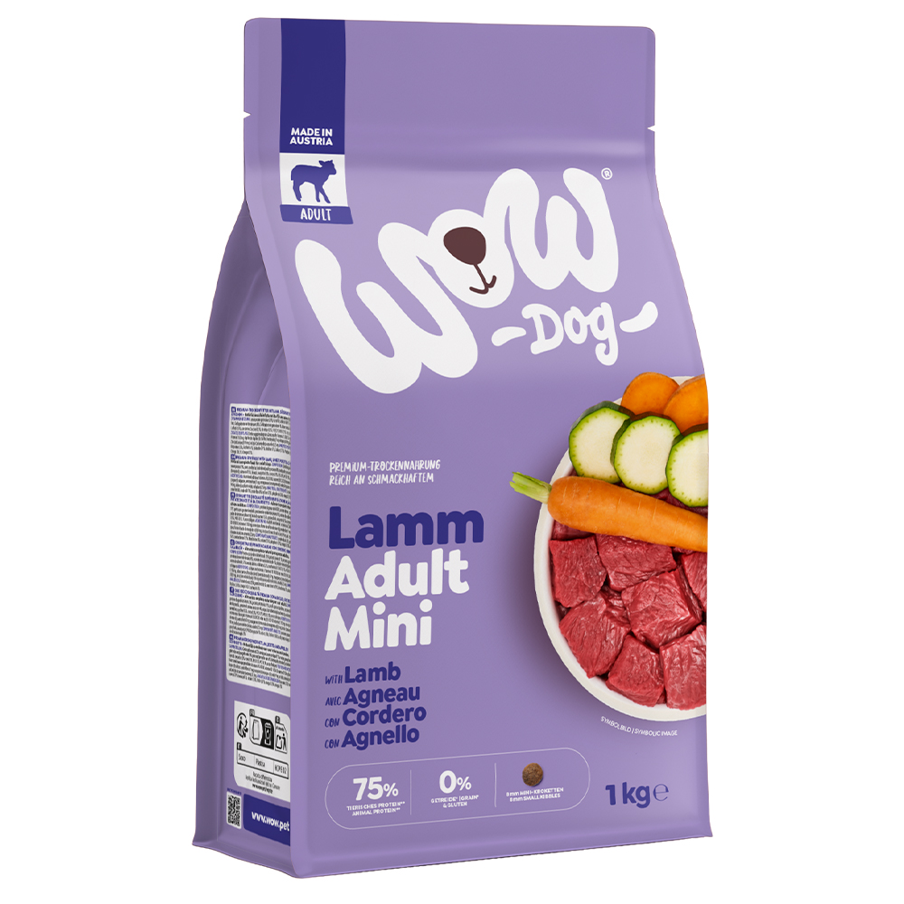 WOW Dog granule Jehněčí Adult 1kg Mini